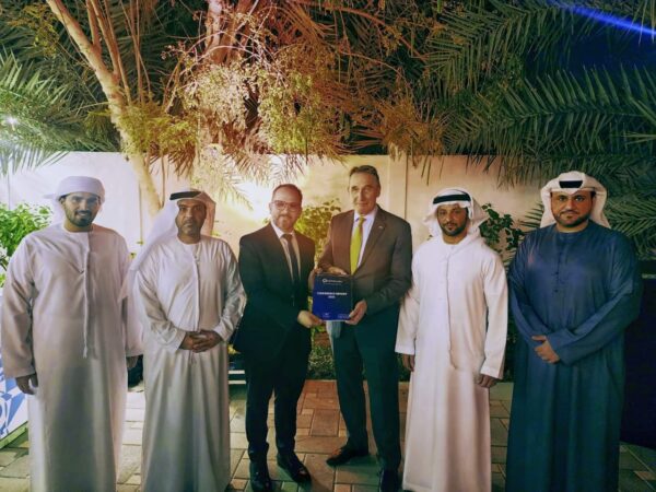 Emirates scholar congratulates the Dutch  Ambassador on King's Day.