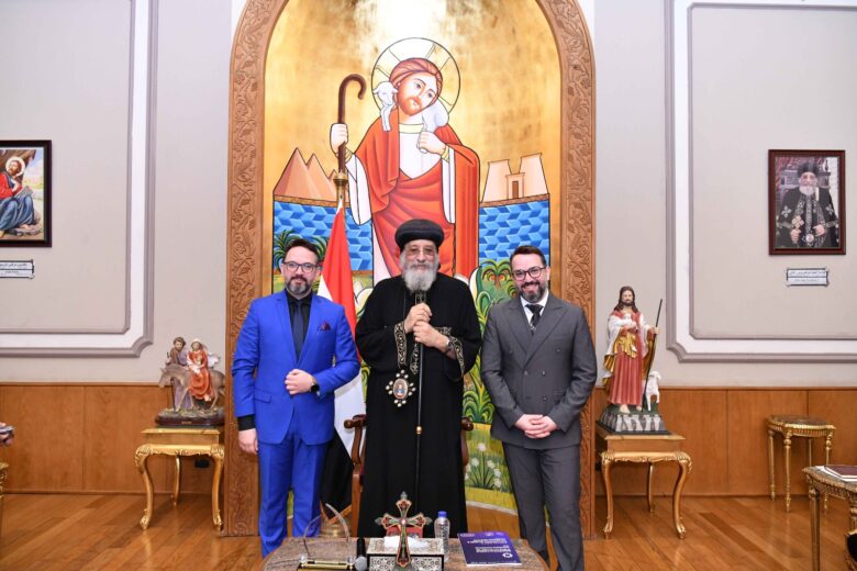 Emirates Scholar Center for Research and Studies subsidiary of Emirates Science and Research Foundation held a fruitful meeting with His Holiness Pope Tawadros II, Pope of Alexandria and Patriarch of the See of Saint Mark. The meeting was attended by Dr. Firas Habbal, President of Emirates Scholar and Vice-chancellor of the Board of Trustees, and Dr. Fawaz Habbal, Director General and Board Member, along with the accompanying delegation.